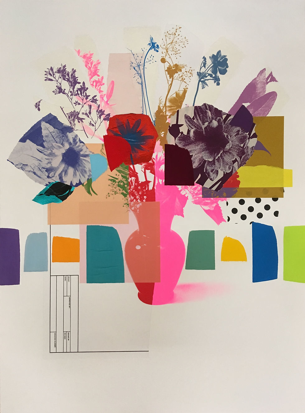 Paper Bouquet (maroon flower)