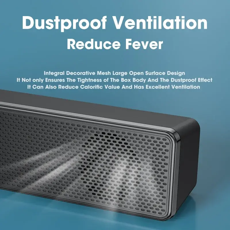 Thumbnail: USB Soundbar for PC & TV – Wired and Bluetooth Desktop Speaker