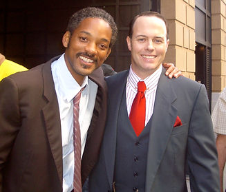 Will Smith and Geoff Callan on set of Pu