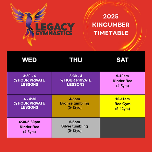 2025 Kincumber Gymnastics Timetable, Gem Gymnastics, Central Coast, near me, Gosford Gymnastics
