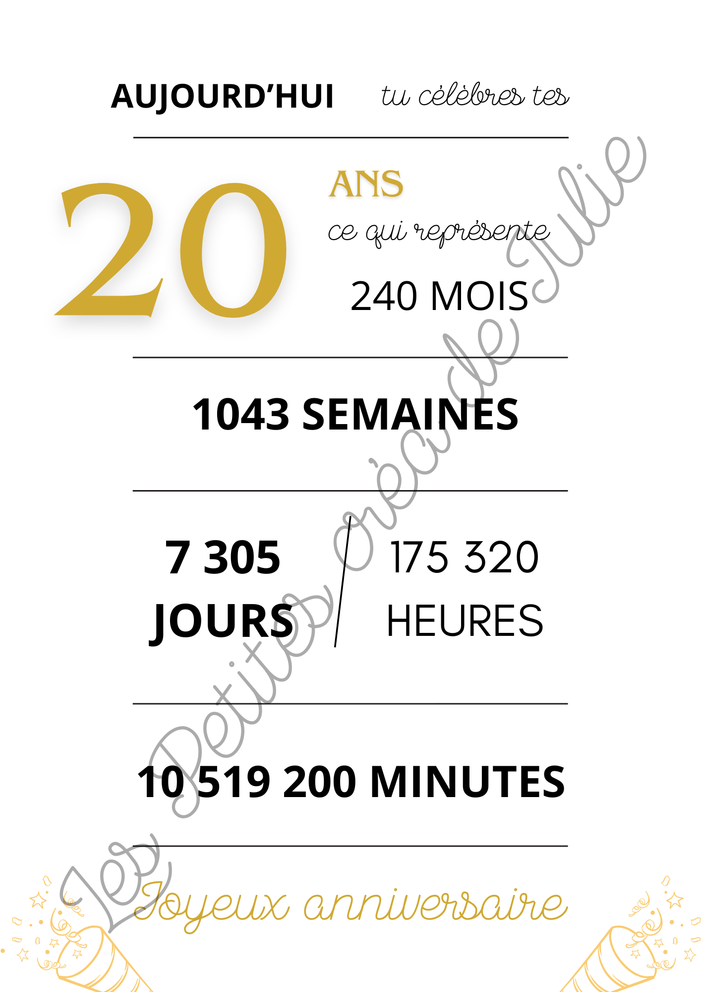 Affiche anniversaire 20 ans