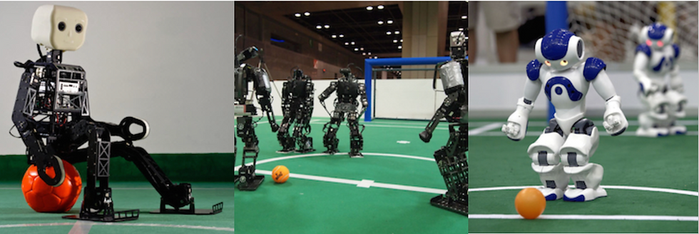 Roboter bei RoboCup-Veranstaltung