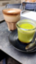 Hojicha Latte und Matcha Creme in Heidelberg bei Kadokko