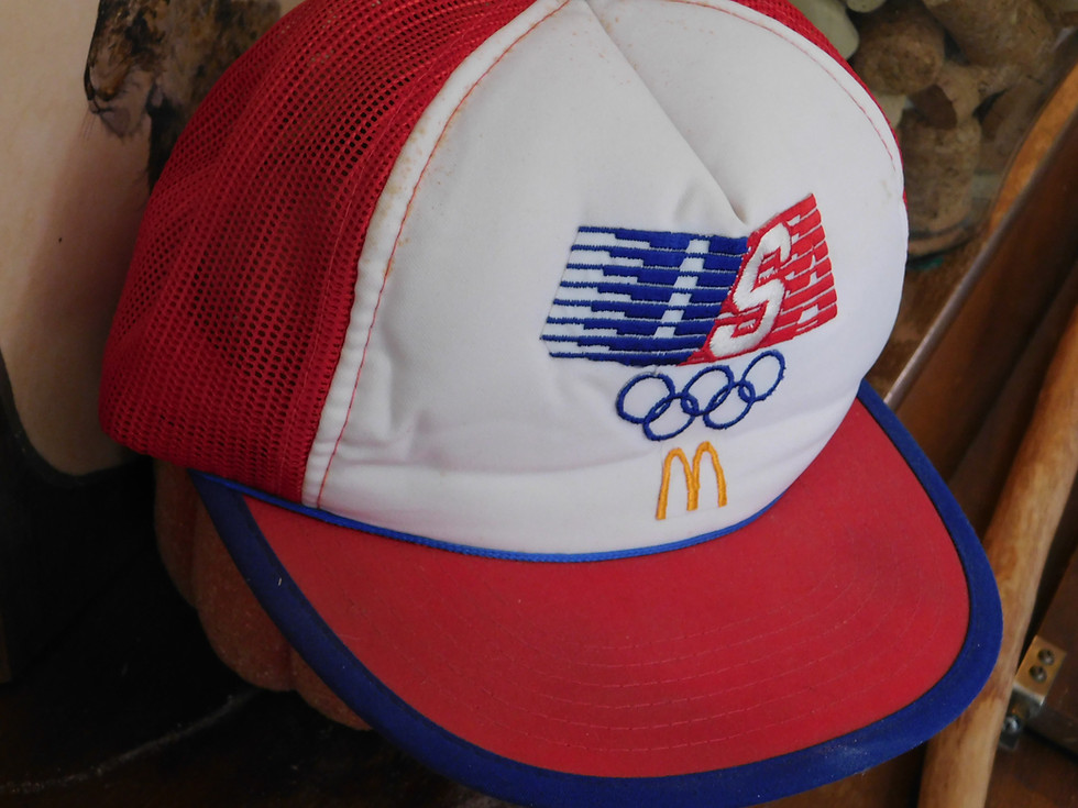 Thumbnail: Olympics hat trucker mcdonalds 1984 red white blue