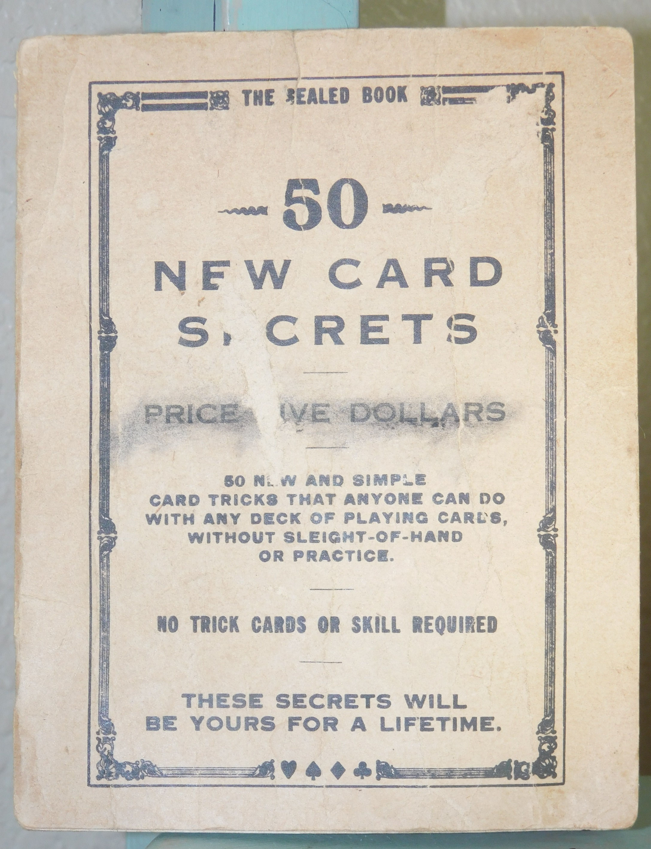 The Sealed Book 50 New Card Secrets magic sleight of hand