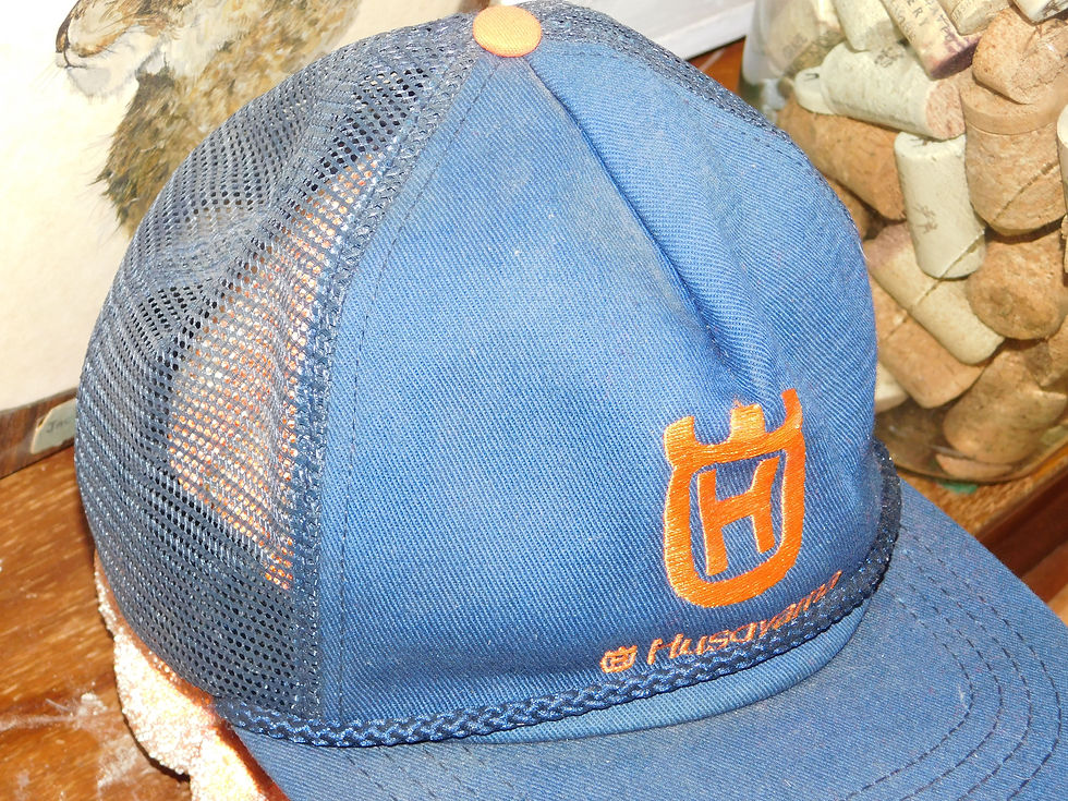 Thumbnail: Husvarna hat vintage 1980s embroidered orange