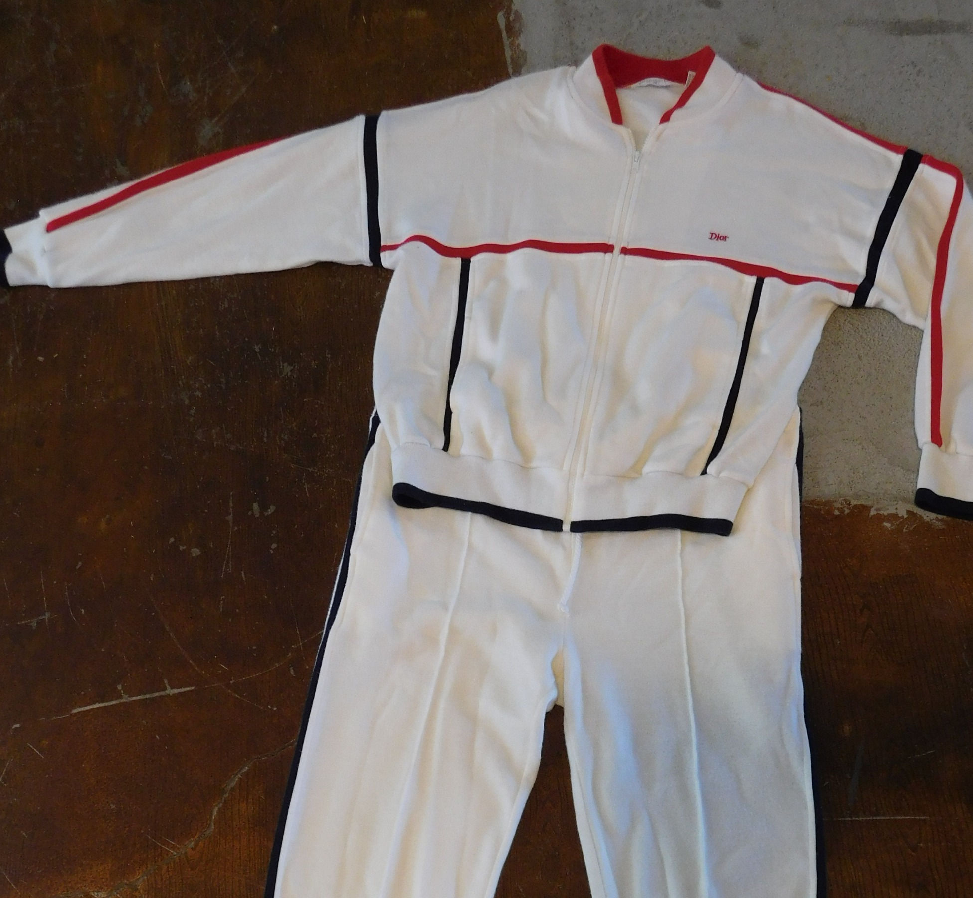 Christian Dior track suit, jogger, workout true 70's
