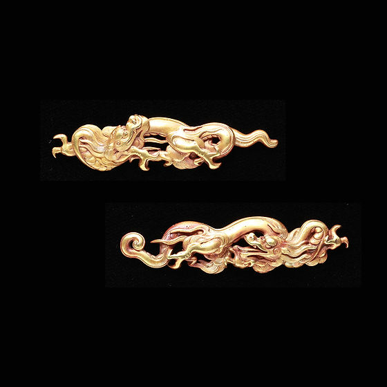 目貫、雨龍図、 日本刀の目貫｜雨龍図目貫｜日本刀専門店・東京【十拳】