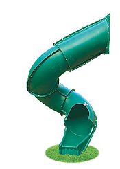 green spiral slide