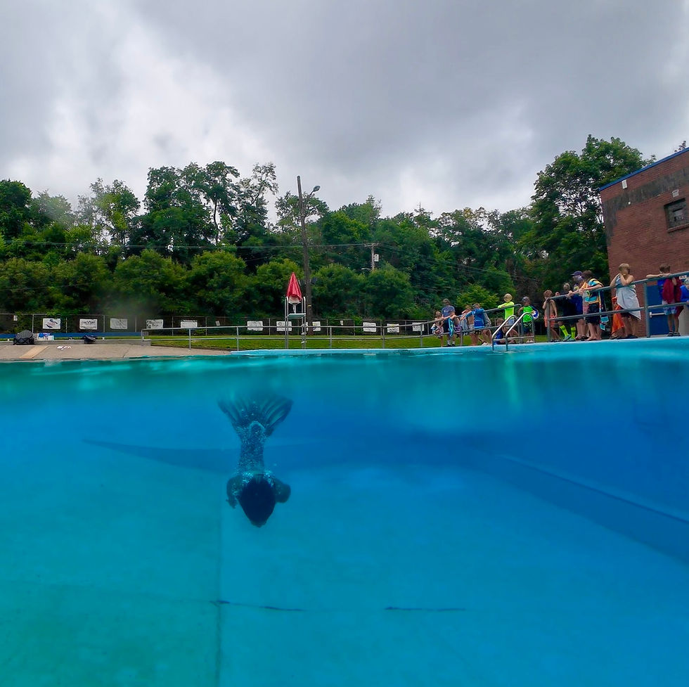 Mermaiding at Dormont Pool