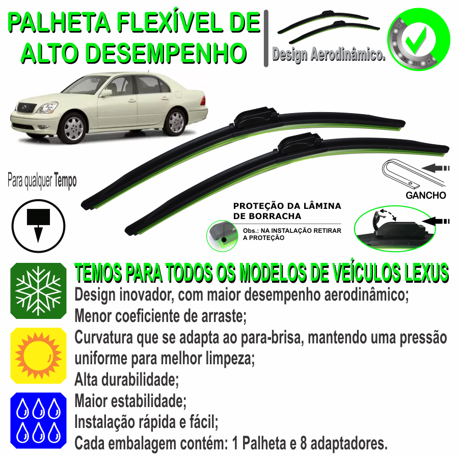 Miniatura: Limpador de para-brisa Lexus LS 430 - 2001 à 2002