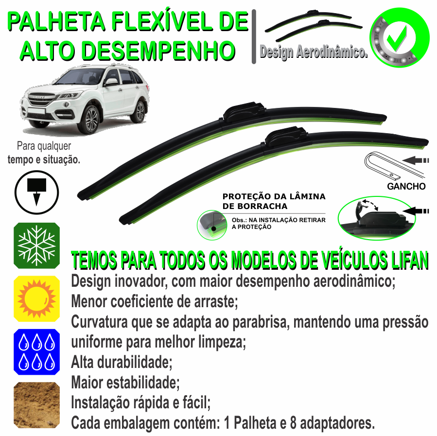 Miniatura: Limpador de para-brisa LIFAN X60 - 2017 em diante