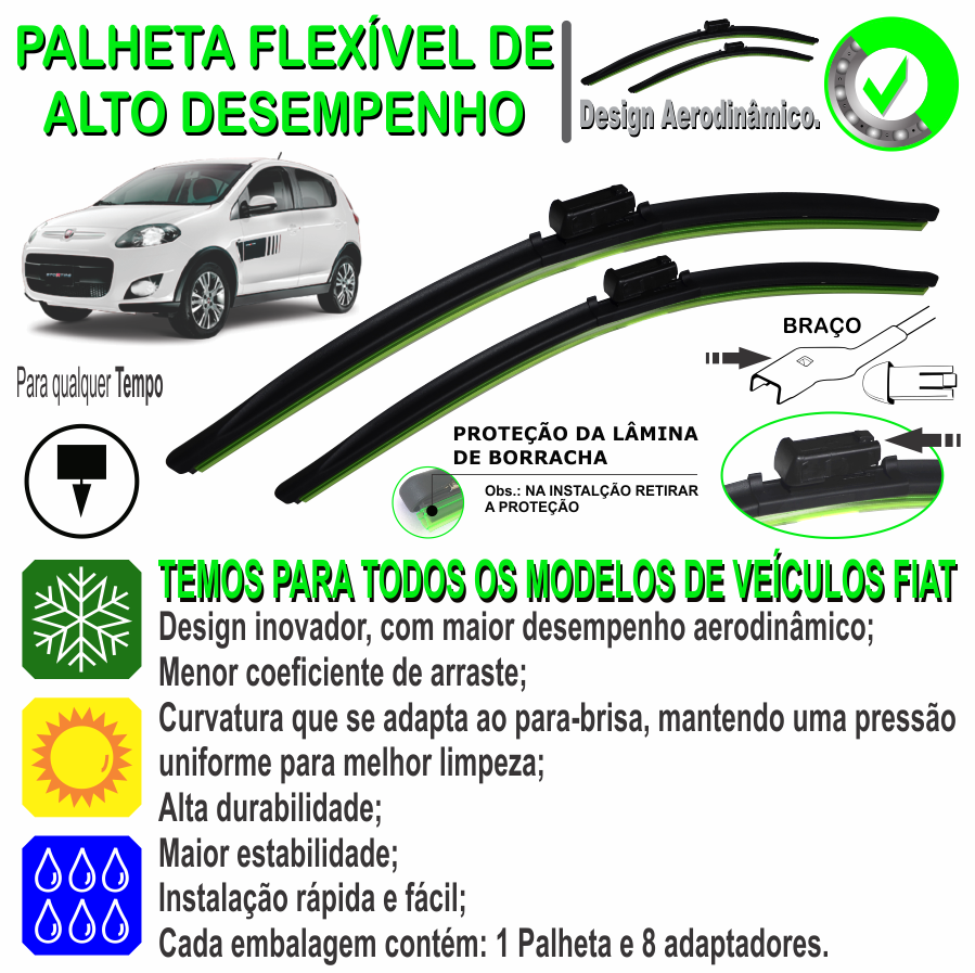 Miniatura: Limpador de para-brisa Fiat - NOVO PALIO - 2012 em diante
