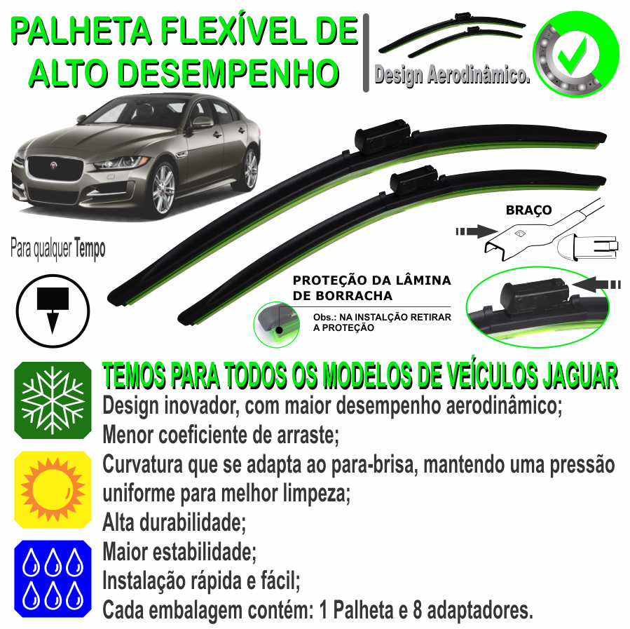 Miniatura: Limpador de para-brisa Jaguar XE- 2016 em diante