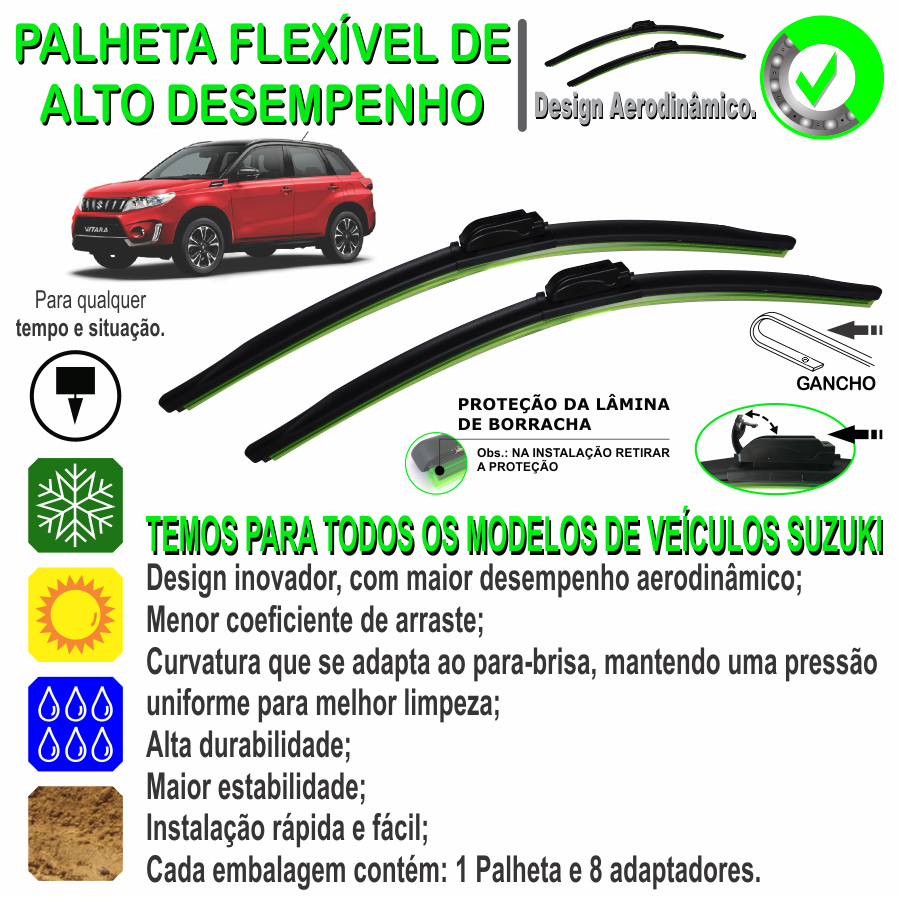 Miniatura: Limpador de para-brisa Suzuki VITARA - 2017 em diante