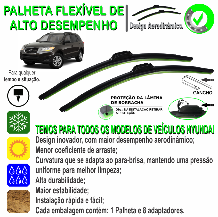 縮圖：Limpador de para-brisa Hyundai SANTA FÉ - 2006 à 2012