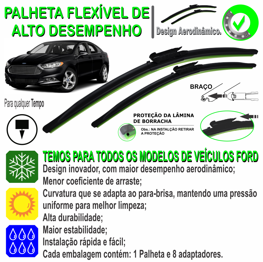 縮圖：Limpador de para-brisa Ford FUSION - 2013 em diante