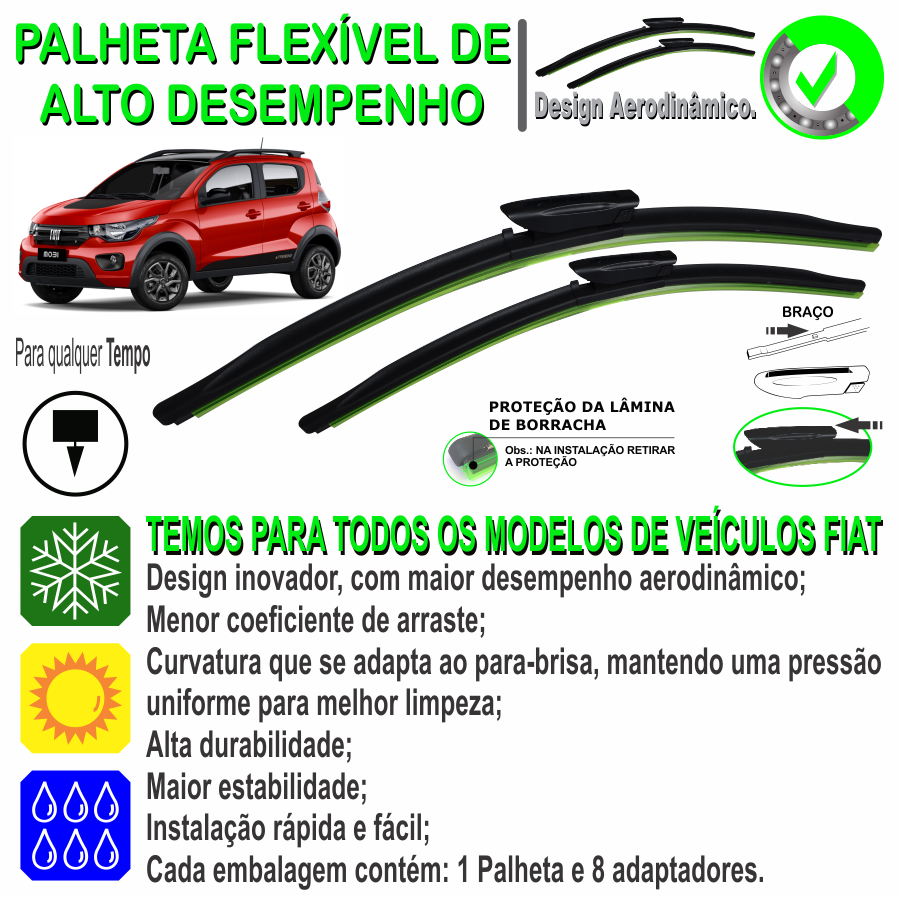 Miniatura: Limpador de para-brisa Fiat MOBI - 2020 em diante