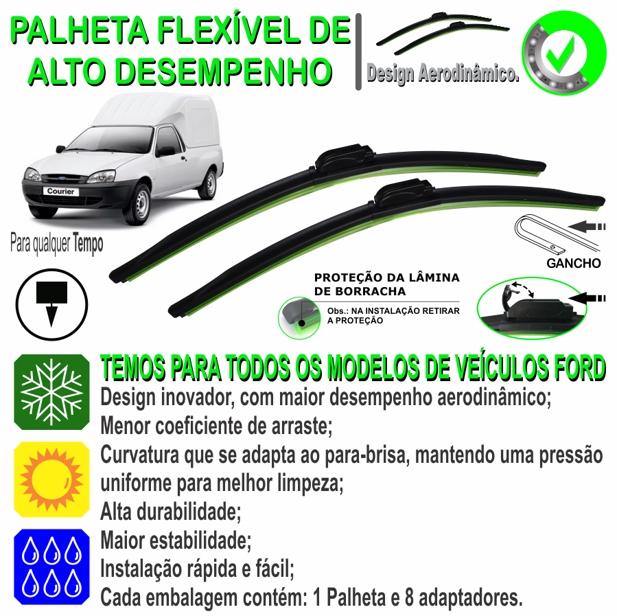縮圖：Limpador de para-brisa Ford COURIER - 1997 à 2013
