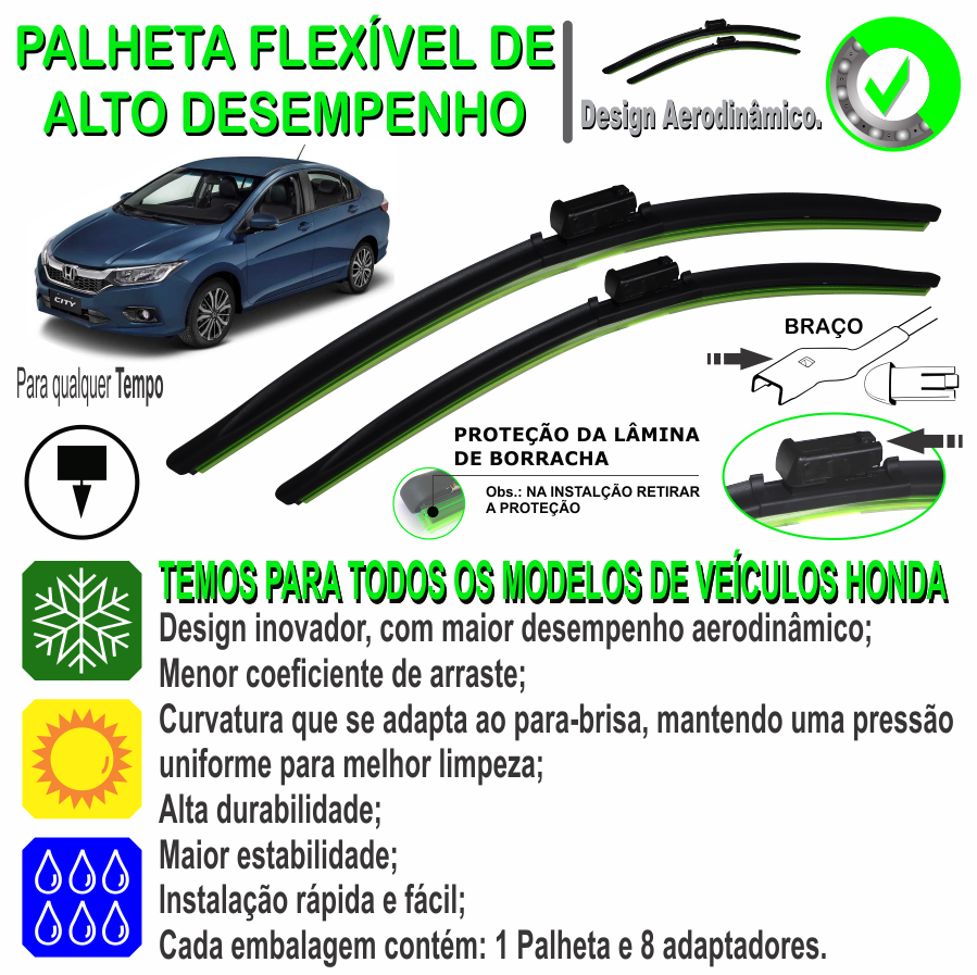 縮圖：Limpador de para-brisa Honda CITY - 2018 em diante