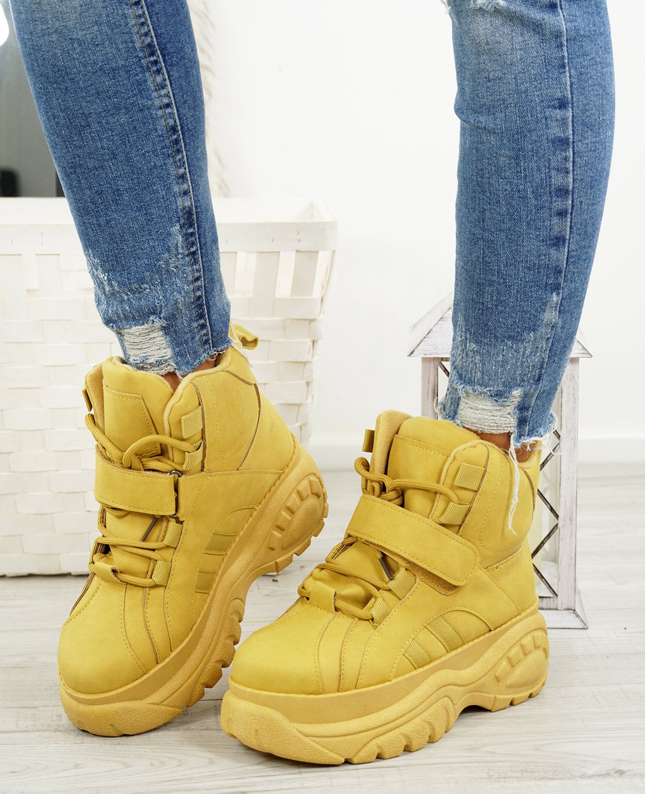 Flatform Chunky High Top Trainers
