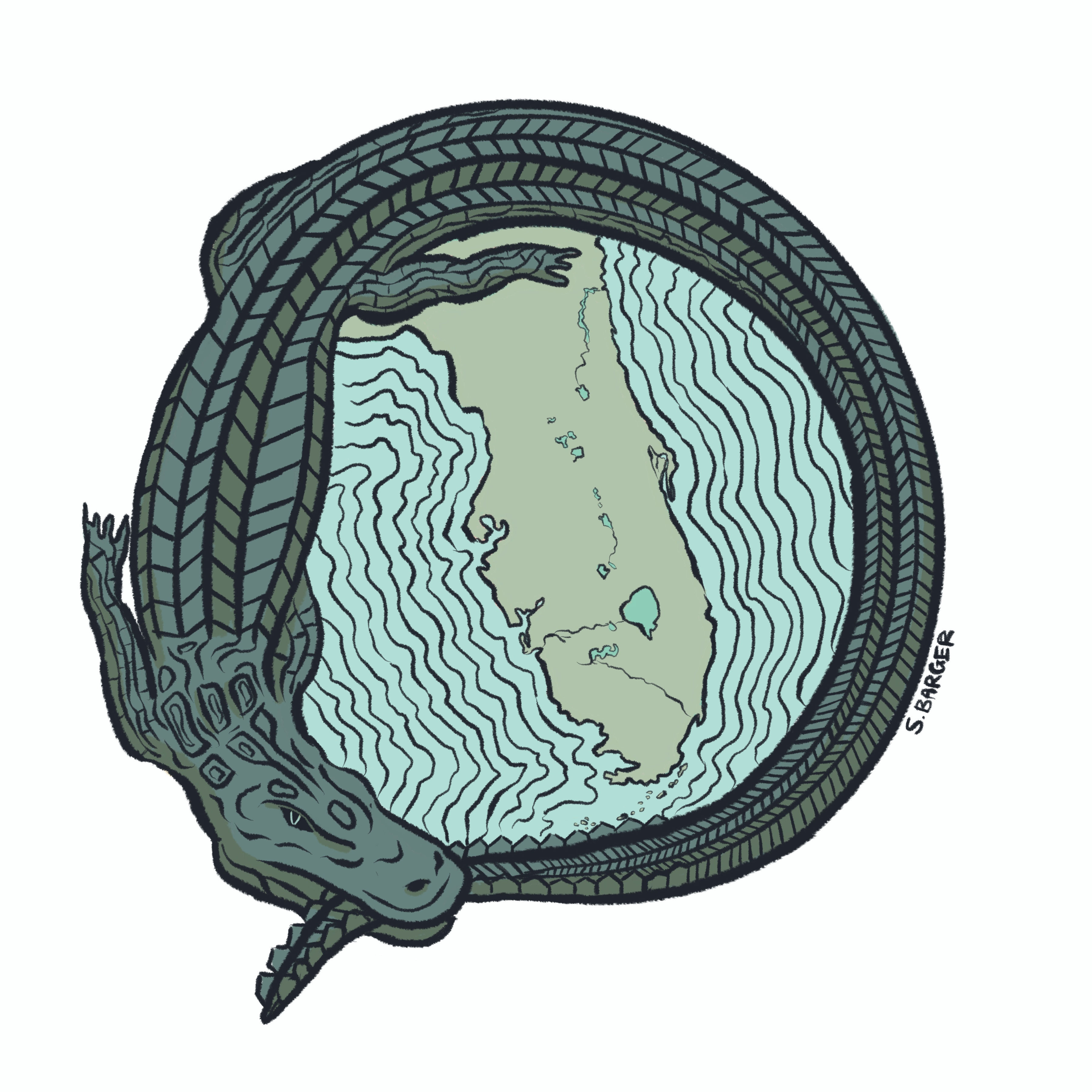 Florida Jörmungandr (10x10")