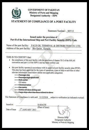 INTERNATIONAL SHIP & PORT FACILITY SECURITY (ISPS)