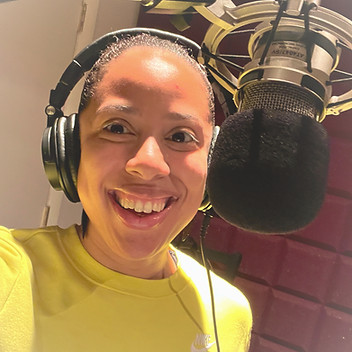 Taysha Marie Canales recording a live session at Baker Sound Studios