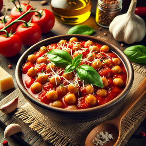 Kichererbsen mit Tomatensauce