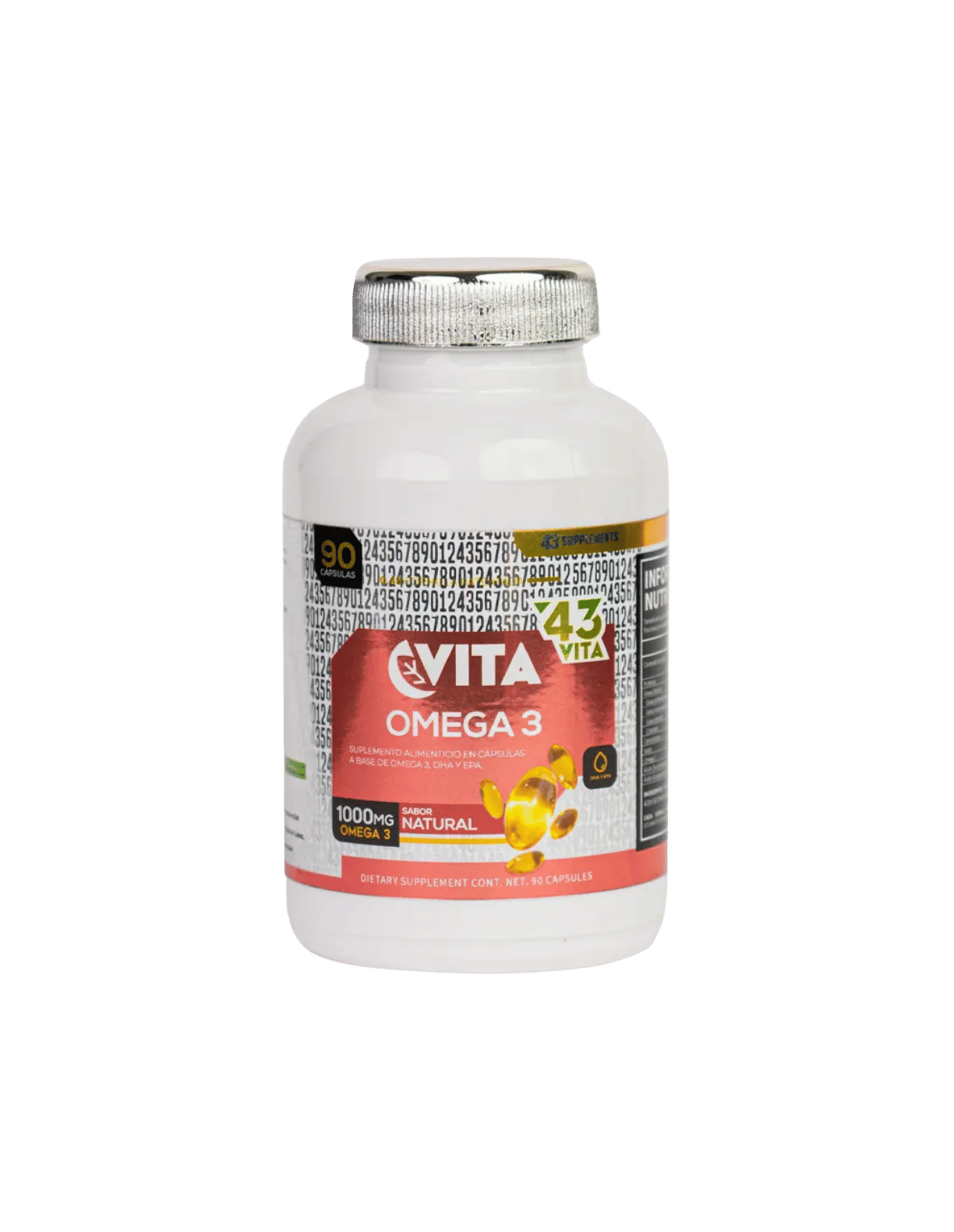 43 Vita Omega 3 1000 mg 90 Caps | Ácidos Grasos EPA y DHA
