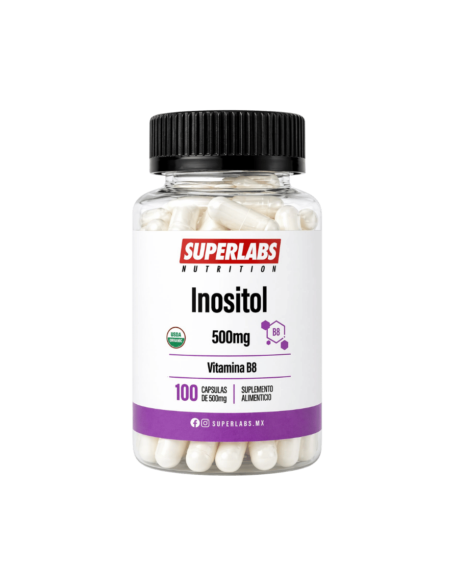 Superlabs Inositol 500 mg | Vitamina B8-100 Cápsulas Naturales para el Bienestar