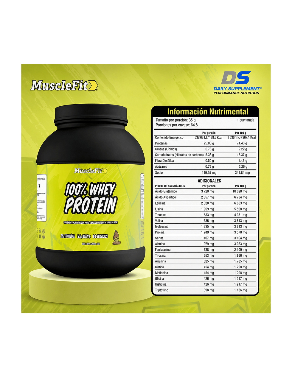 Miniatura: MuscleFit 100% Whey Protein 5 Lb Chocolate | Proteína de Suero para Recuperación