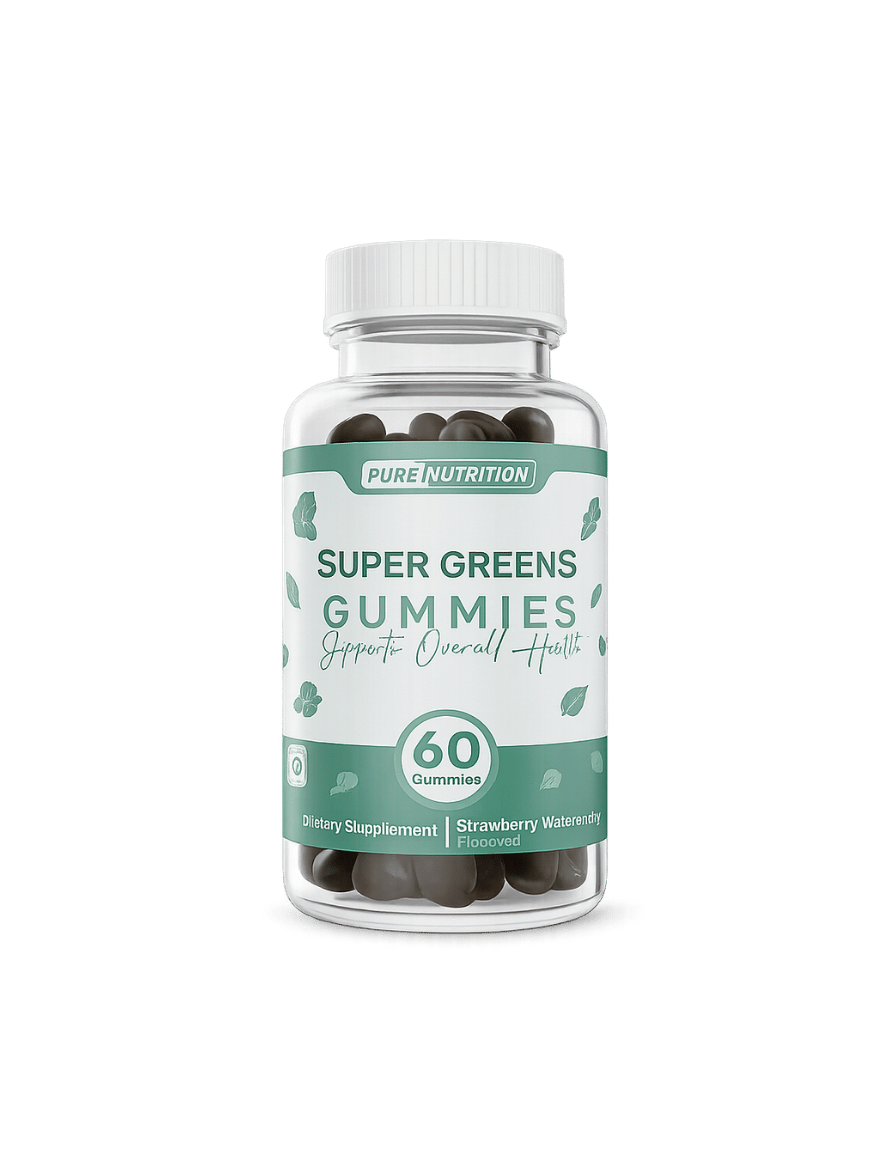 Pure Nutrition Super Greens 60 Gummies-Energía, Inmunidad y Bienestar Digestivo