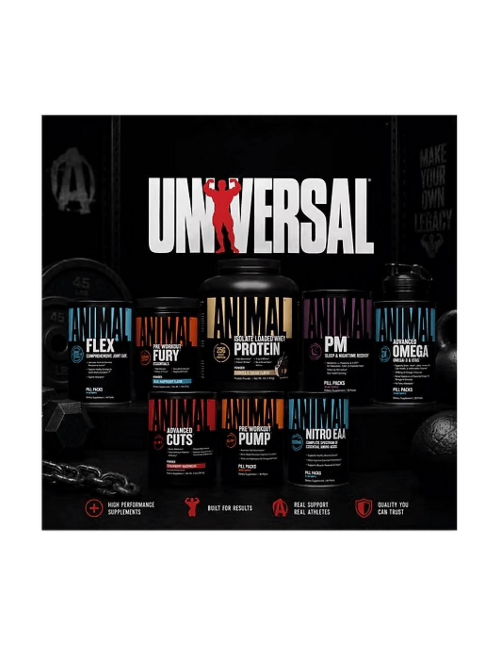Miniatura: UNI Animal M-Stak + Creatine 21 Packs | 150 g Creatina | Fuerza y Masa Muscular