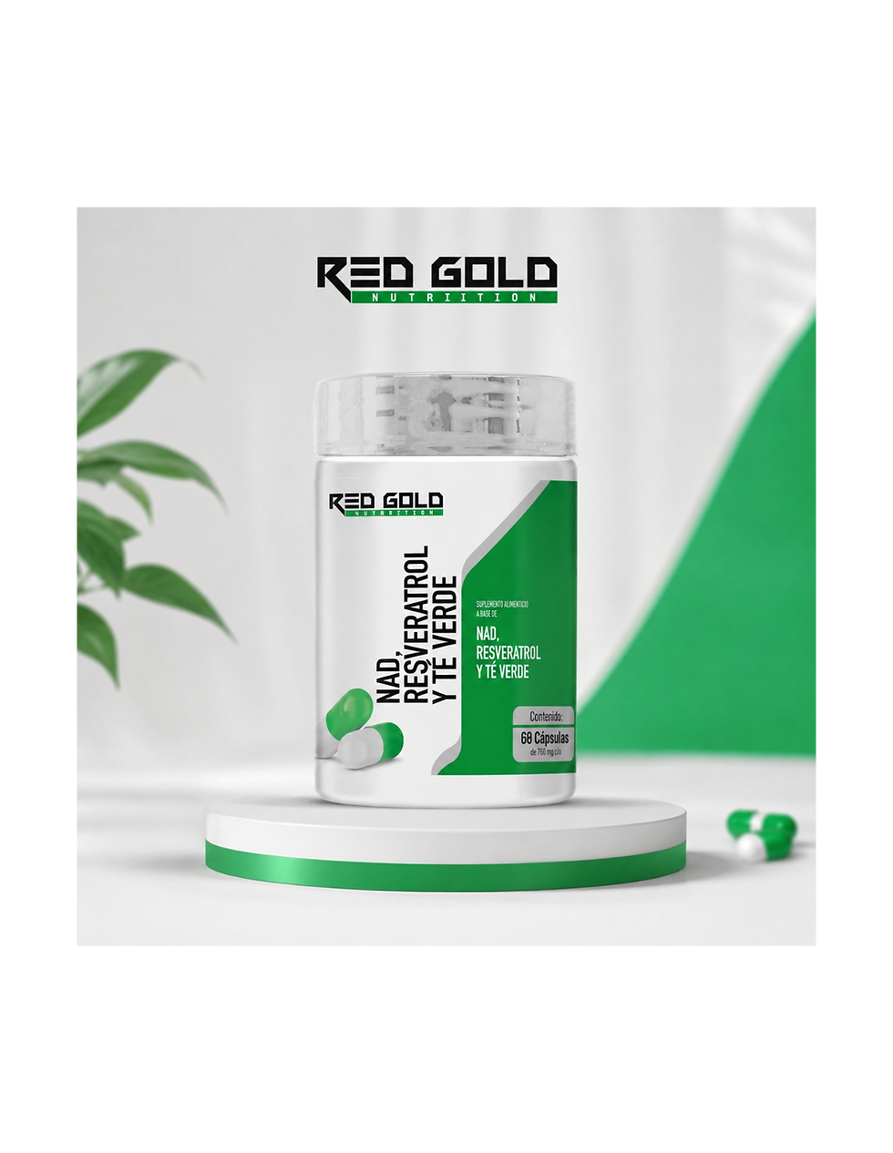 Miniatura: Red Gold NAD+ Resveratrol y Té Verde 60 Caps | Antienvejecimiento