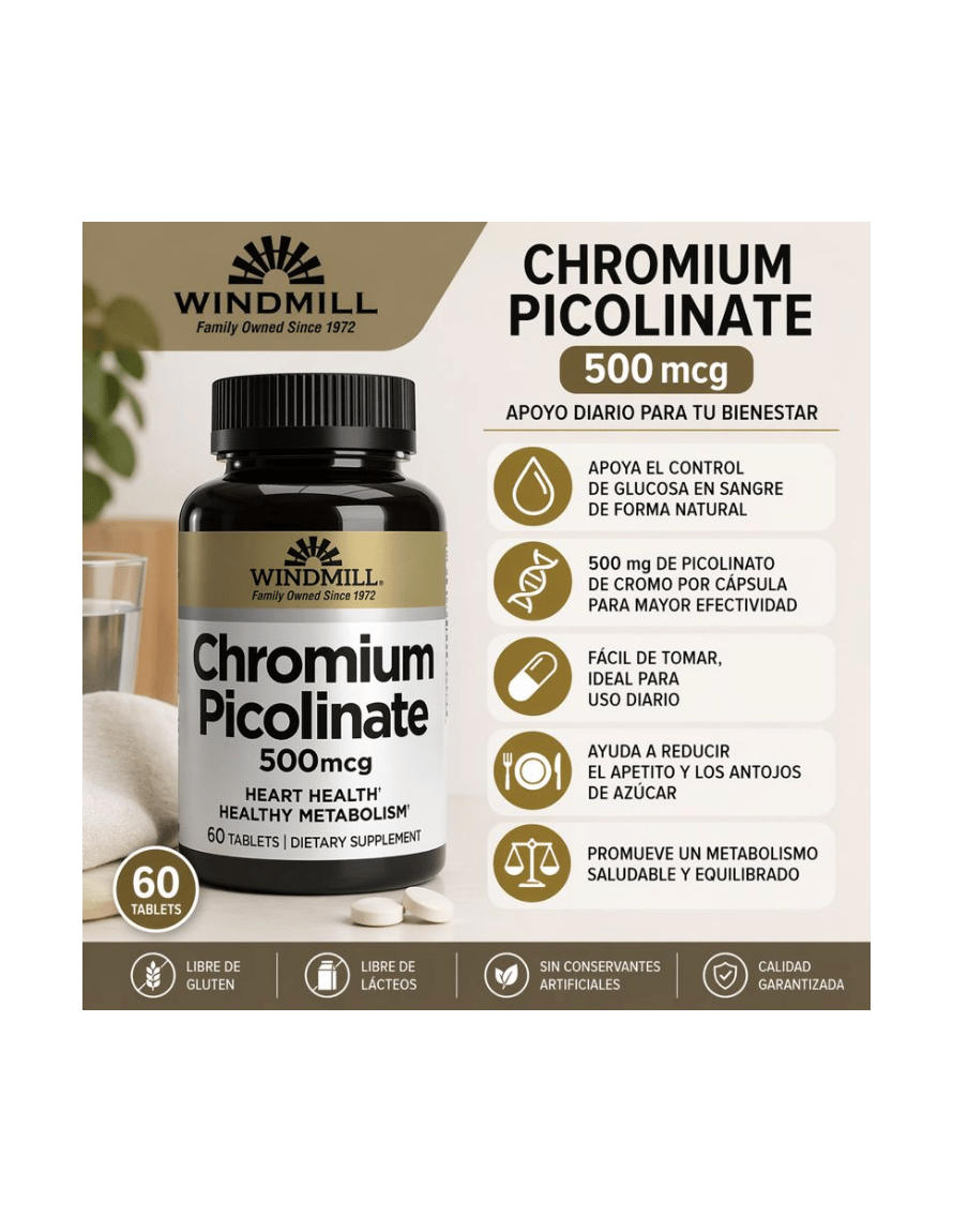 Miniatura: WHP Chromium Picolinate 500mg 60 Ct | Control de Azúcar y Metabolismo
