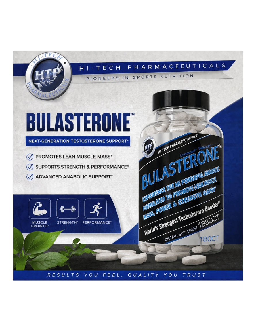 Miniatura: HTP Bulasterone 180 Tabs | Formula de Desarrollo Muscular y Rendimiento Fisico