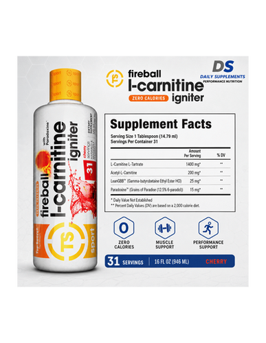 fireball l carnitine igniter TSN L-Carnitine 16 Oz | L-Carnitina Líquida burners Tablet Quantity:90 Capsules 14 Liposomal Glutathione Health