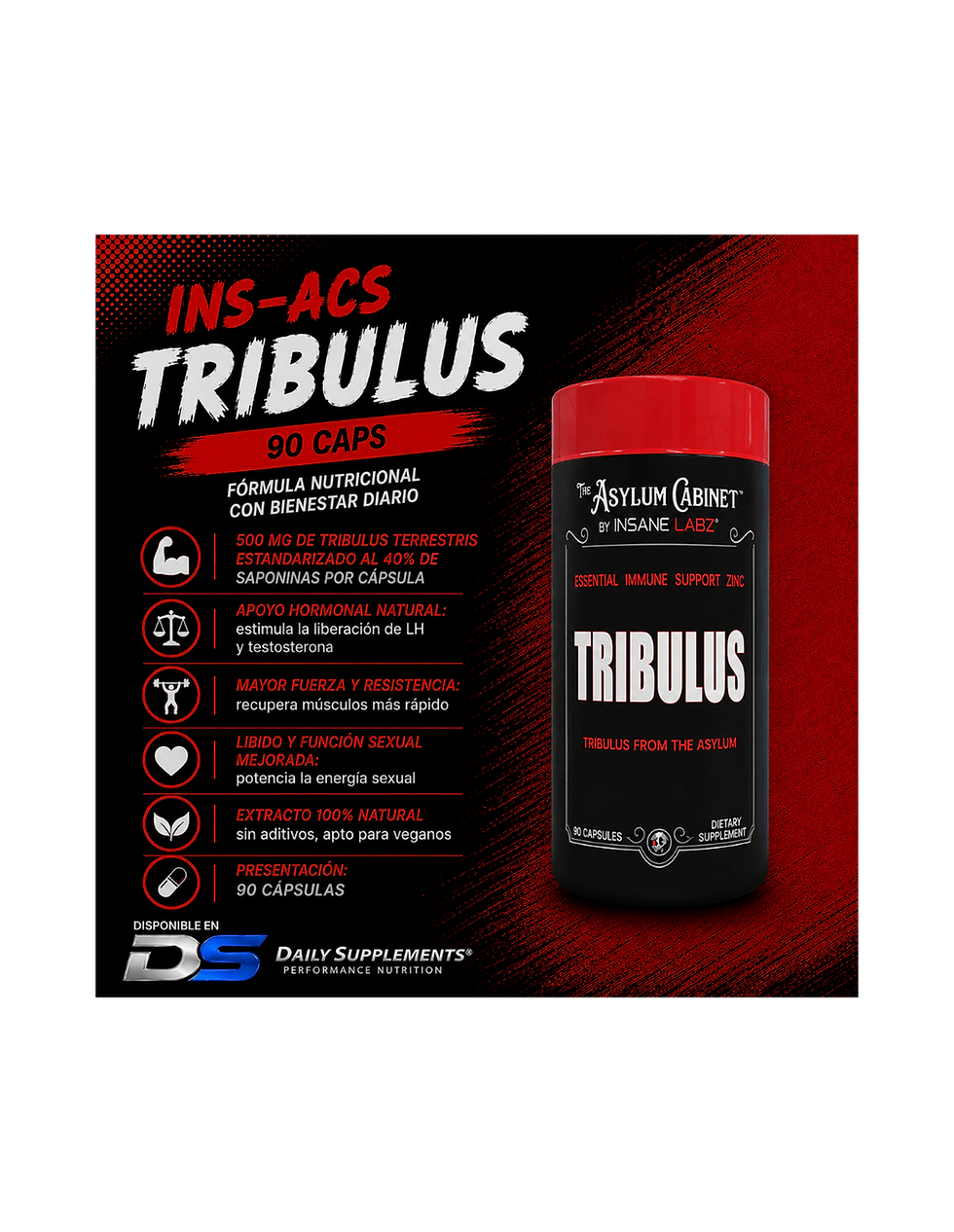 Miniatura: Ins-Acs Tribulus 90 Caps | Formula Nutricional con Bienestar Diario