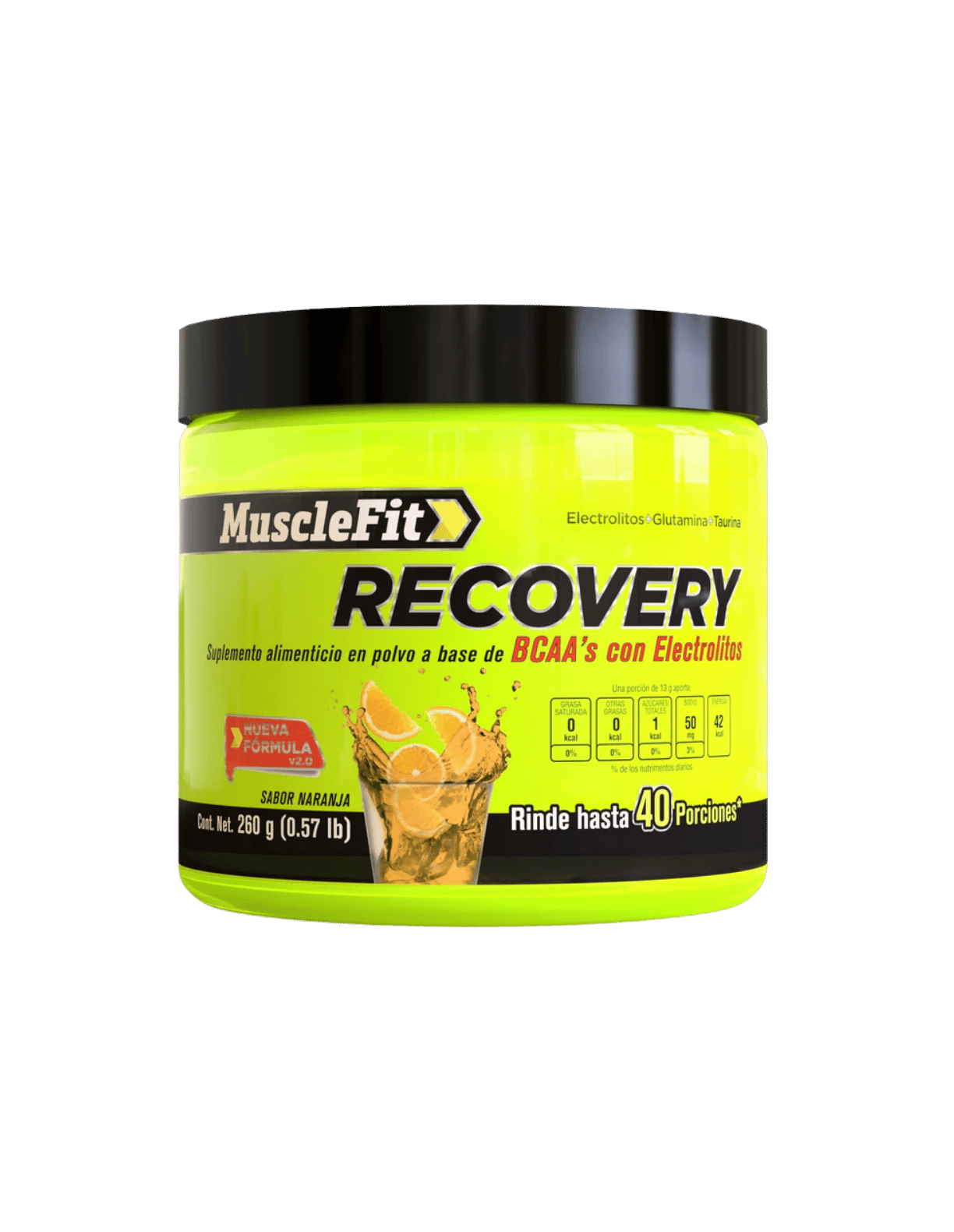 MuscleFit Recovery BCAA 260 g | BCAA para Recuperación e Hidratación