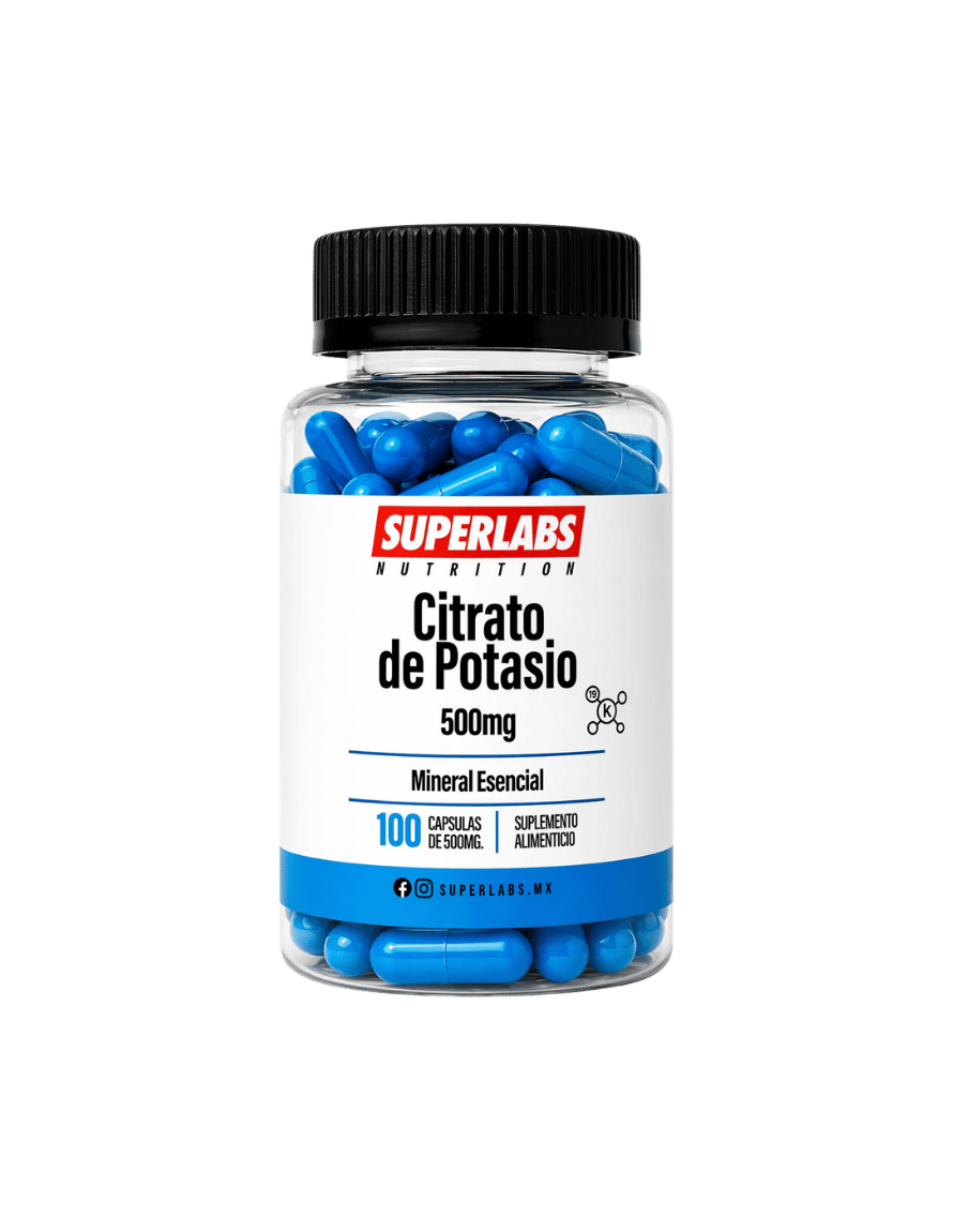 Superlabs Citrato de Potasio 100 Cápsulas - Electrolitos de Fórmula Esencial