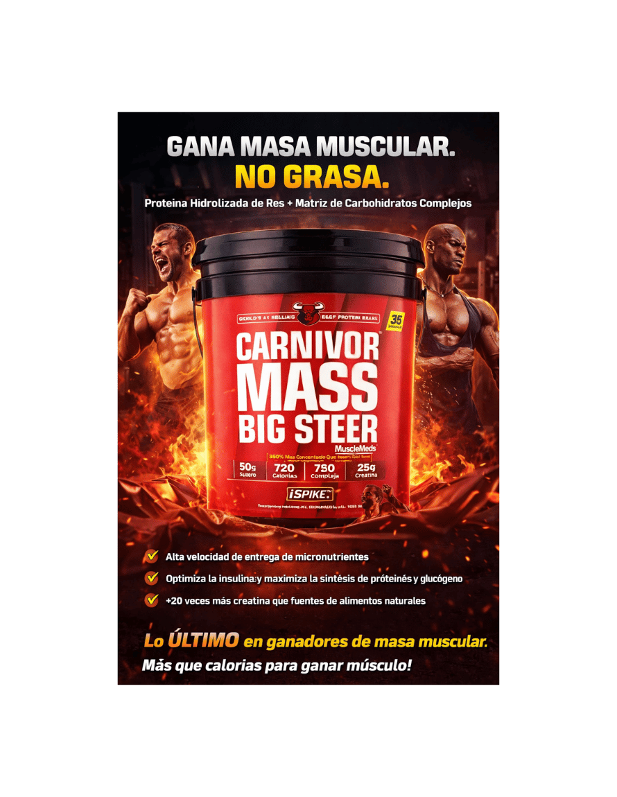 Miniatura: MMD Carnivor Mass Big Steer 15 lbs | Gainer de Carne para recuperacion