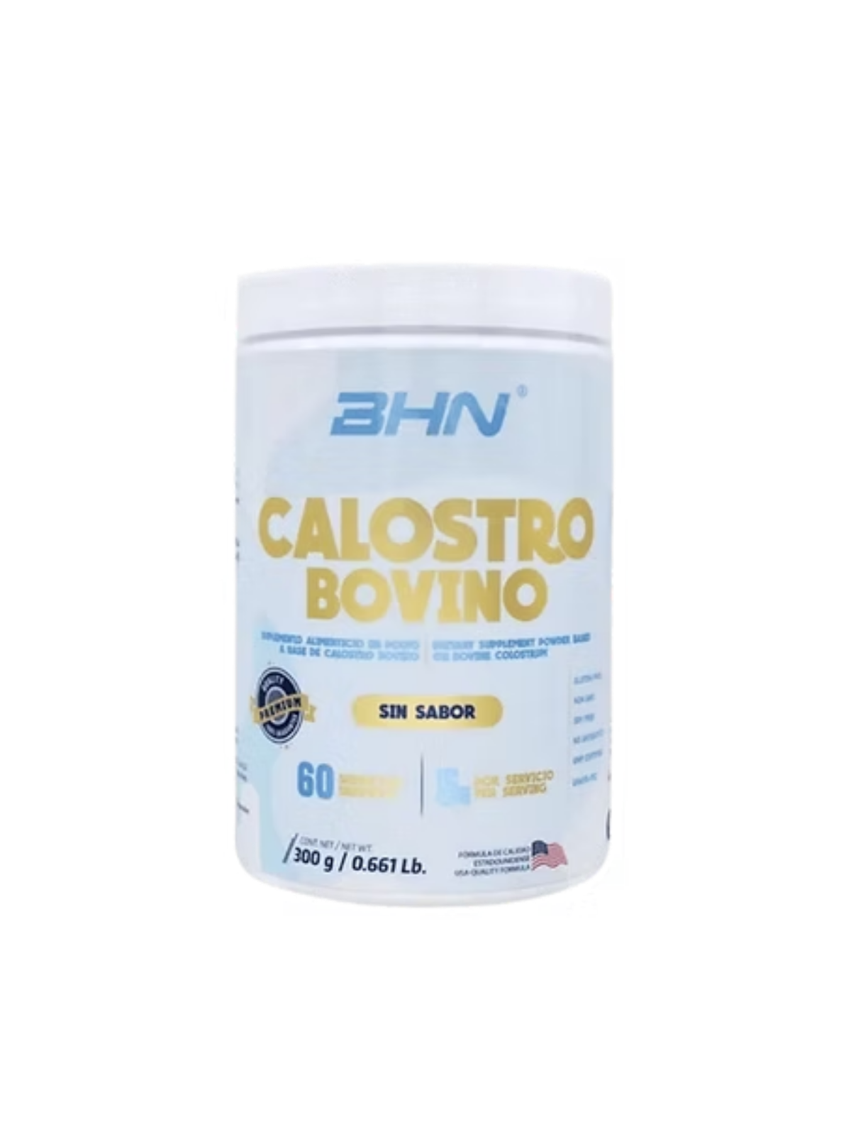 BHN Calostro Bovino 300 grs Sin Sabor 60 Serv | Recuperación y Bienestar