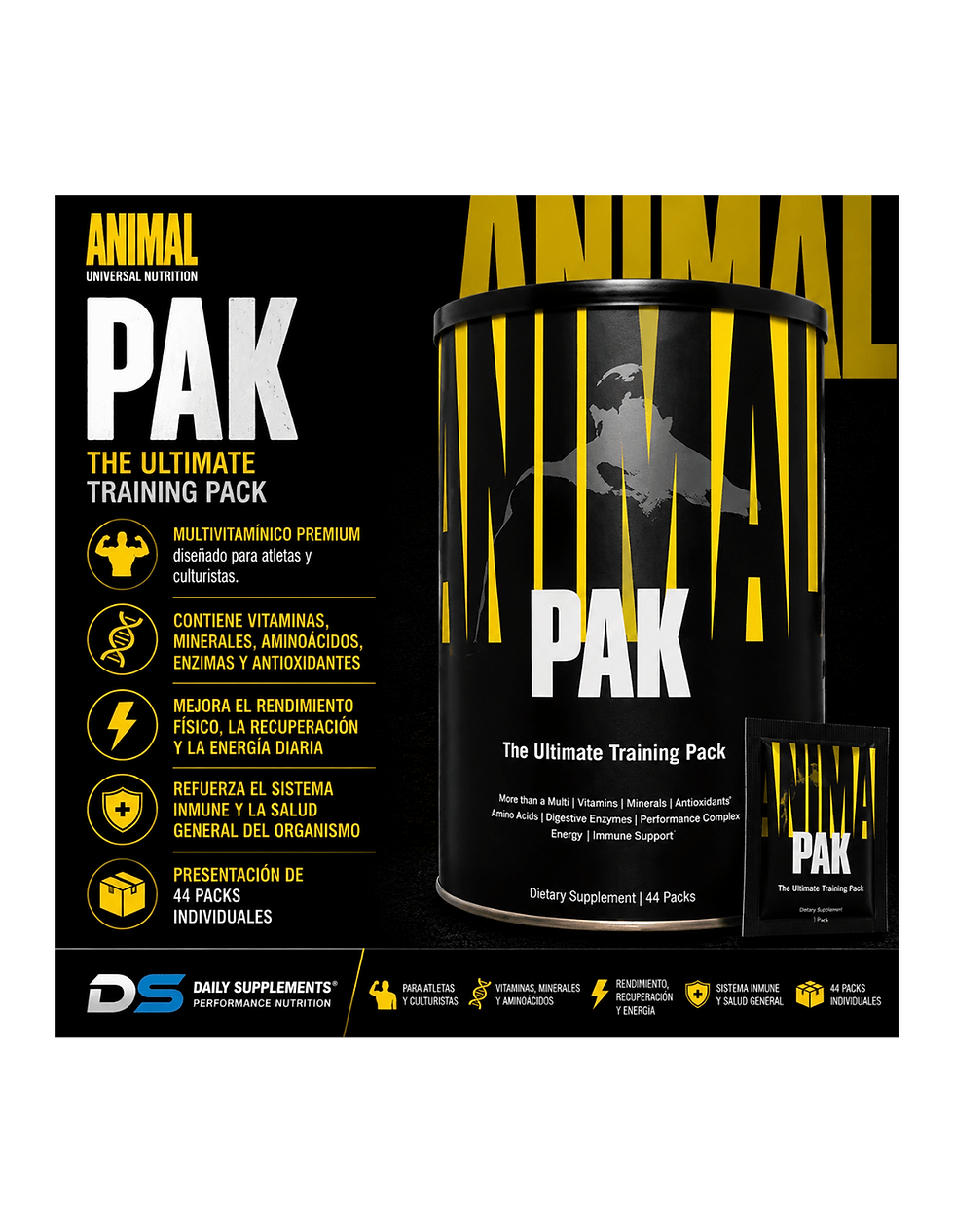 Miniatura: Uni Animal Pak 44 Packs – Multivitamínico Deportivo Completo