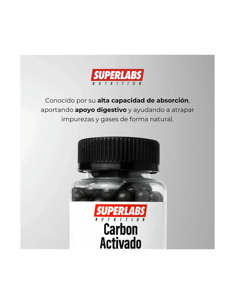 Miniatura: SuperLabs Carbón Activado 100 Cápsulas | Línea Nutricional y Uso Diario