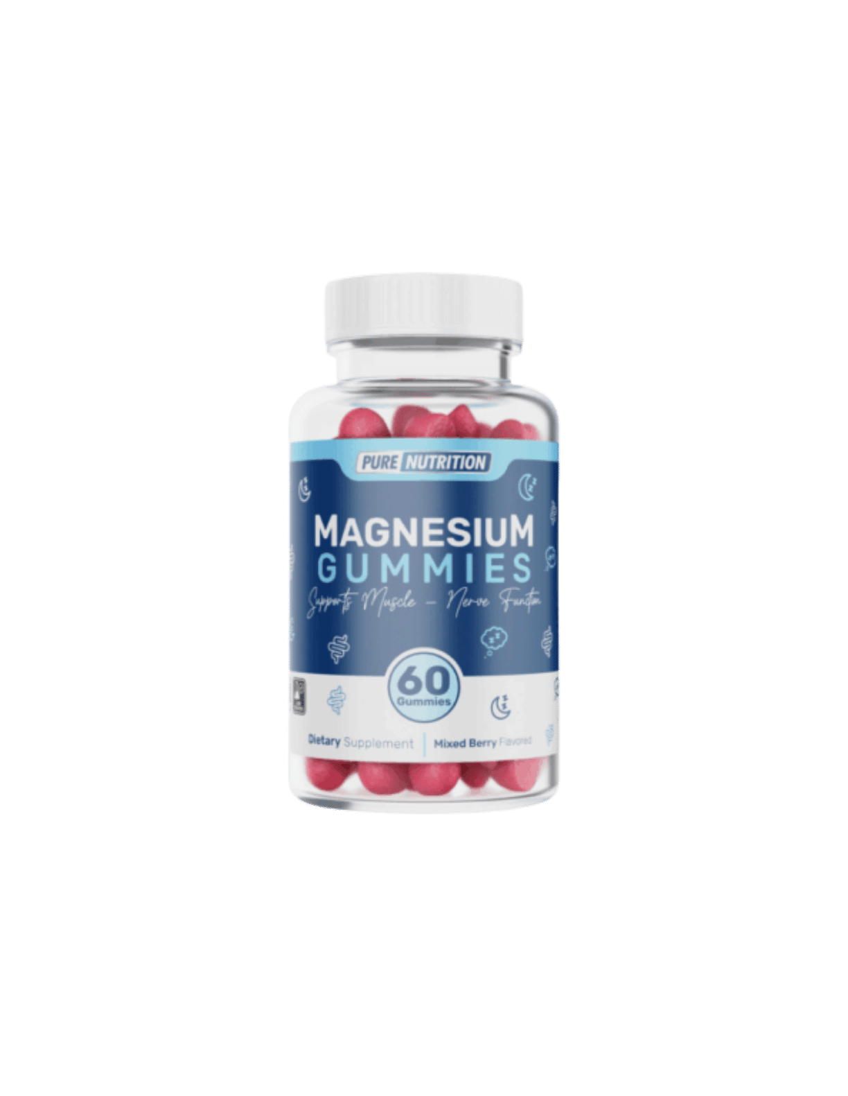Pure Nutrition Magnesium 60 Gummies | Magnesio en Gomitas Relax y Wellness