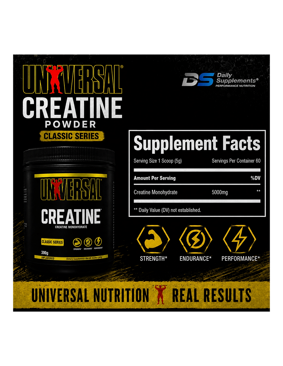 Miniatura: Universal Creatine Powder 300g | Creatina para Rendimiento