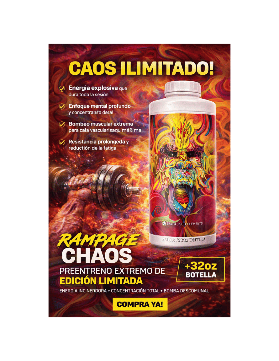 Miniatura: Panda Rampage CHAOS PWO 40 Serv | Pre Workout de Energia y Enfoque