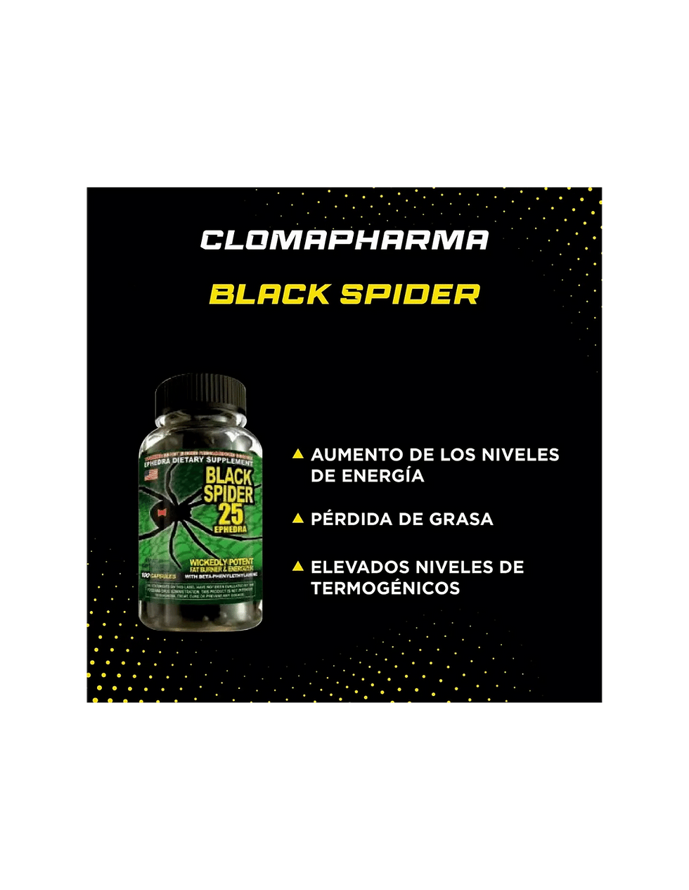 Miniatura: CLP Black Spider 100 Caps | Formula Termogenica y de Energia para Rendimiento