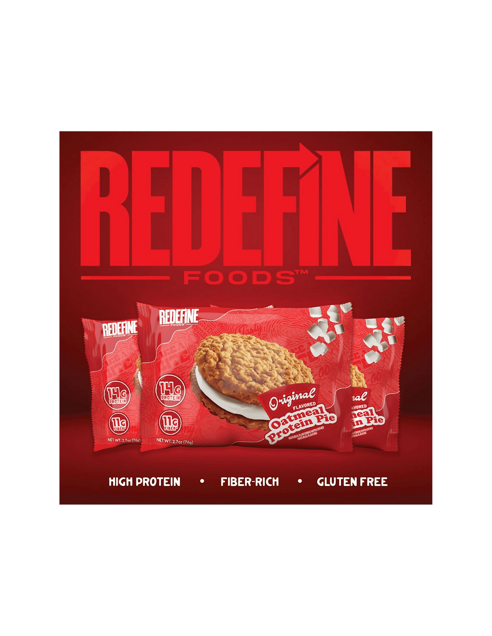 Miniatura: Redefine Oatmeal Protein Pie 8 Ct Box – Tarta de Avena Proteicas